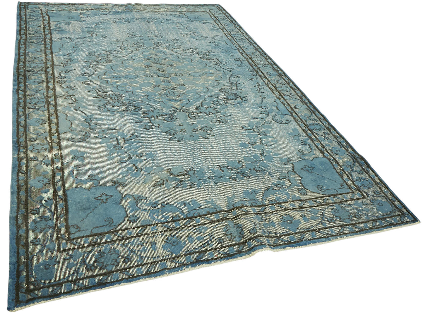 6x10 Vintage Hand-Carved Turkish Rug - 47057