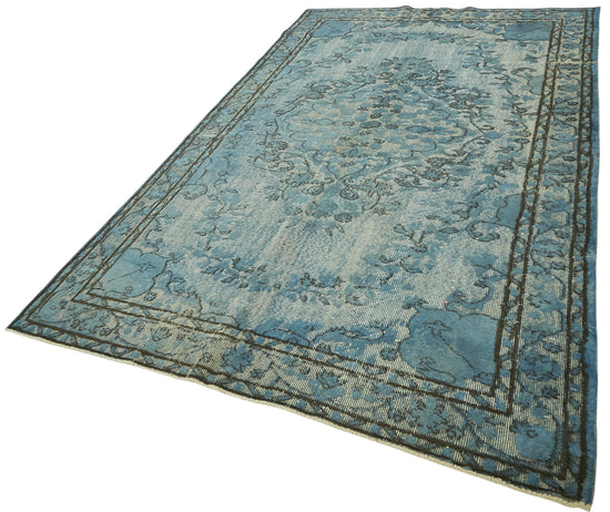 6x10 Vintage Hand-Carved Turkish Rug - 47057