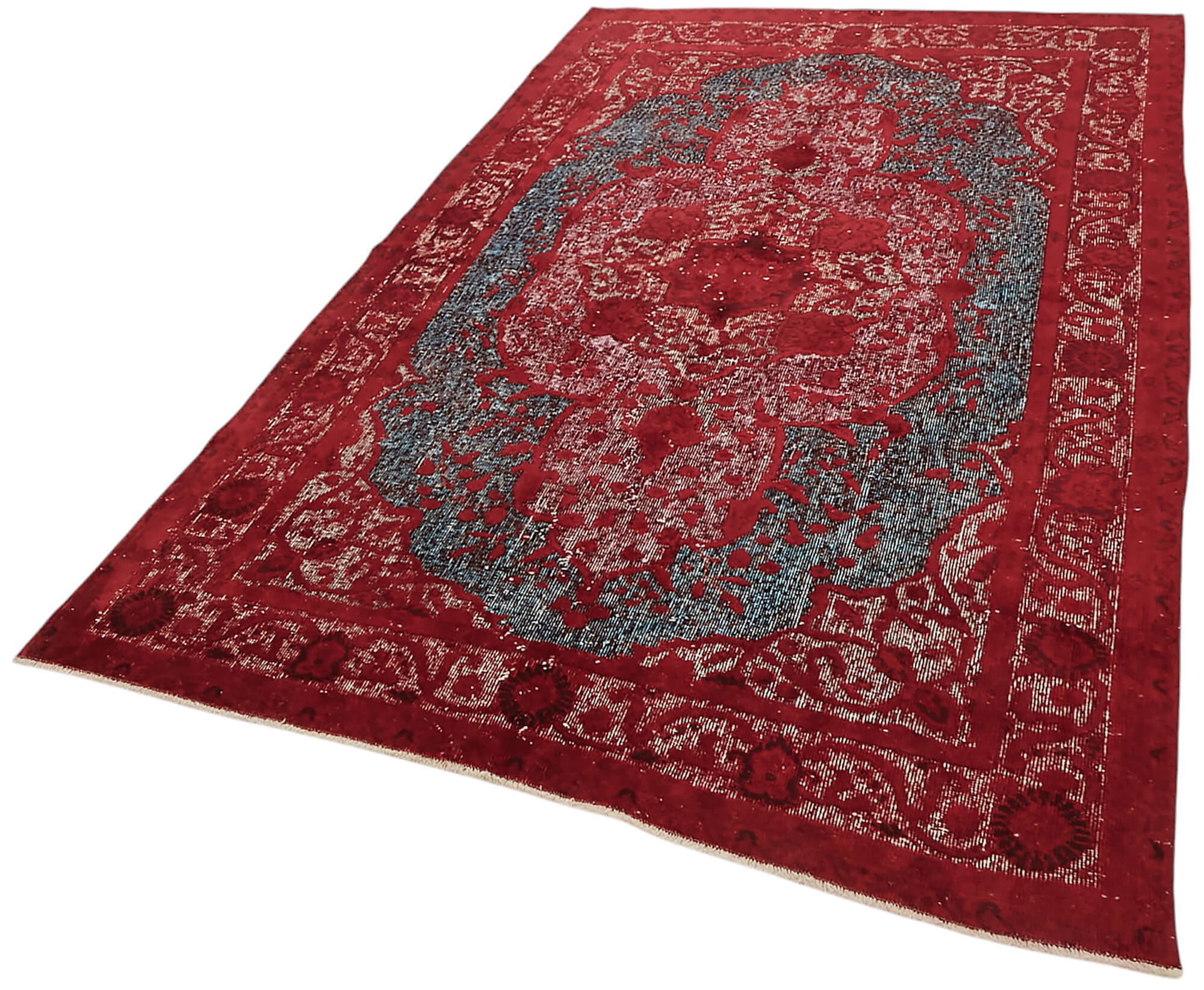 5x8 Vintage Hand-Carved Turkish Rug - 47058
