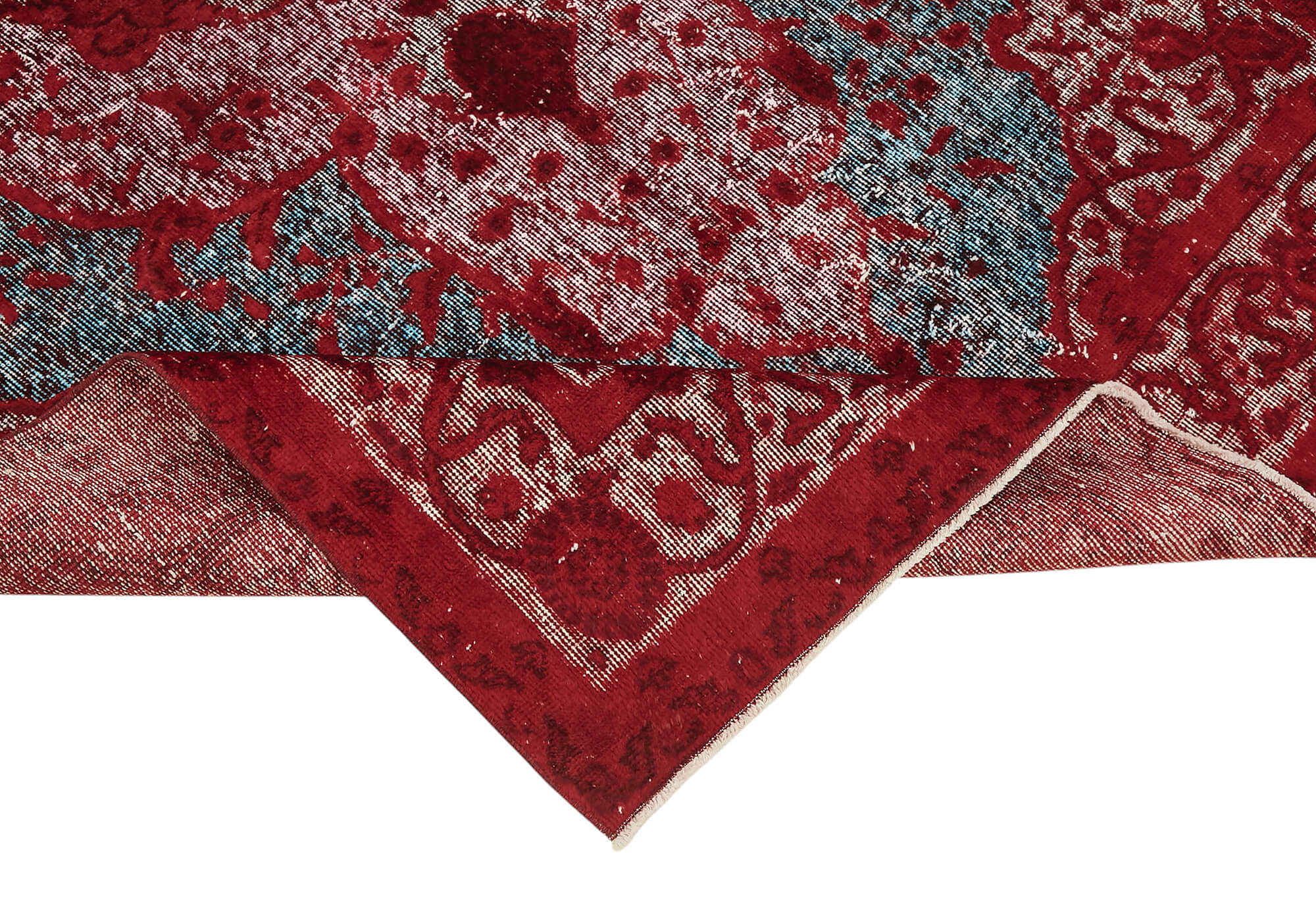 5x8 Vintage Hand-Carved Turkish Rug - 47058