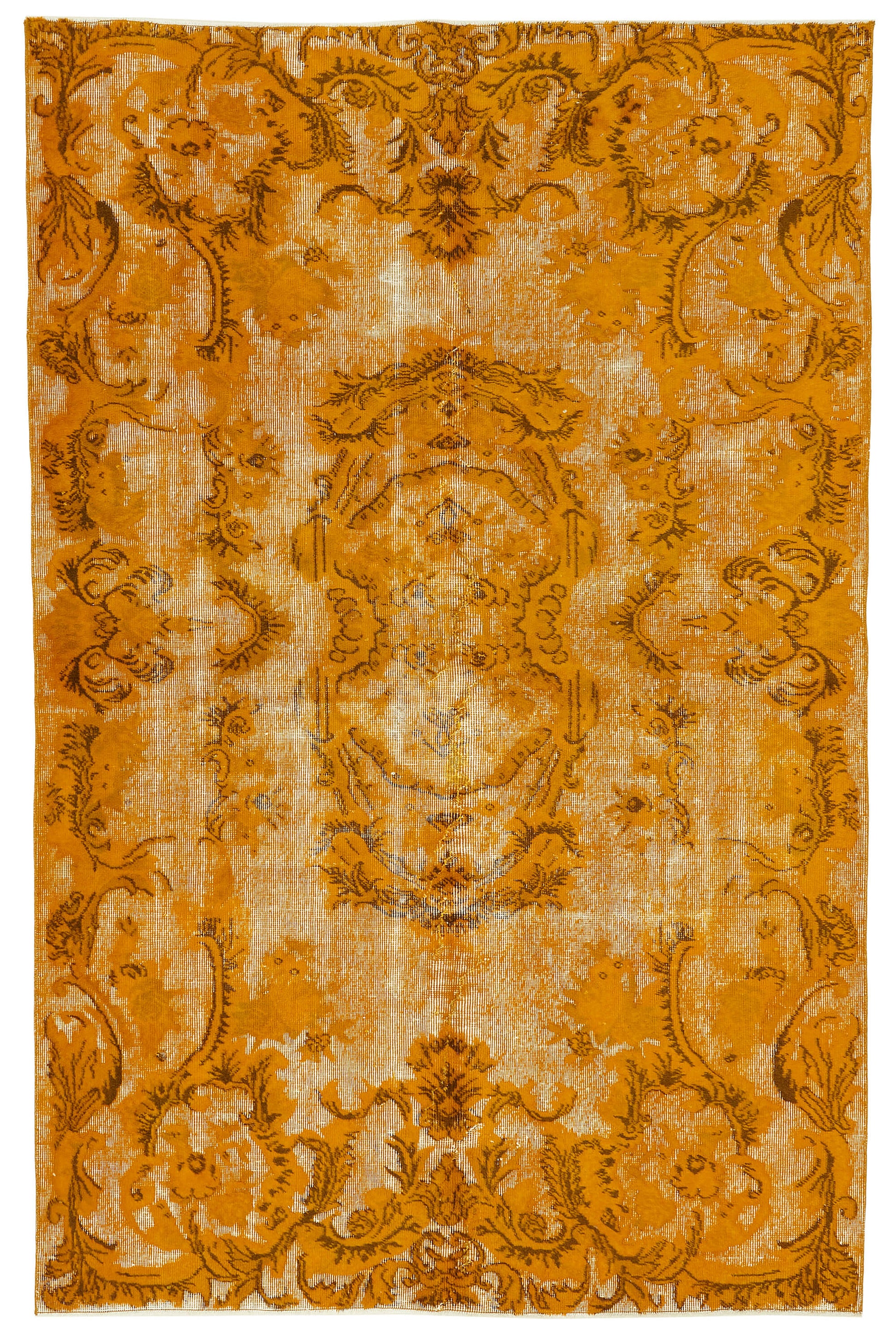 6x8 Vintage Hand-Carved Turkish Rug - 47059