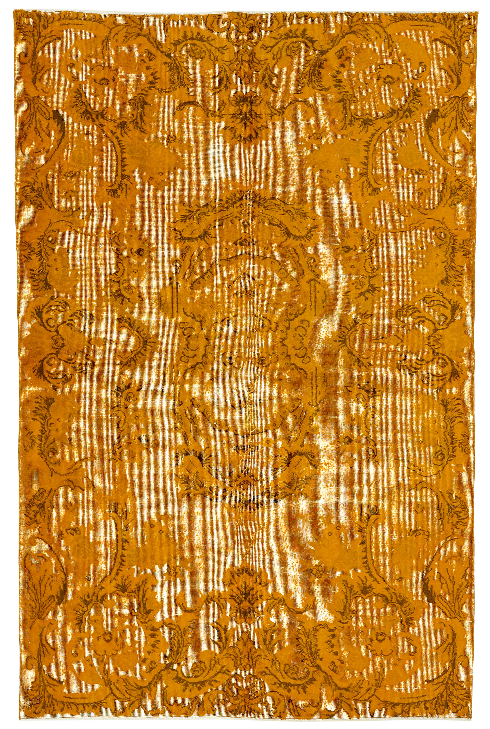 6x8 Vintage Hand-Carved Turkish Rug - 47059