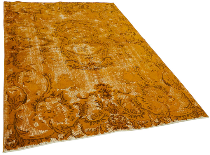 6x8 Vintage Hand-Carved Turkish Rug - 47059