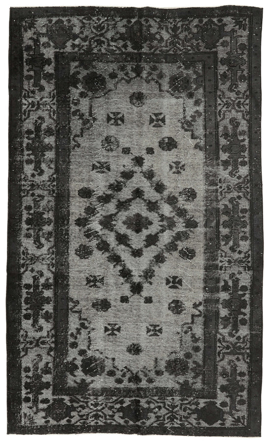 6x10 Vintage Hand-Carved Turkish Rug - 47061