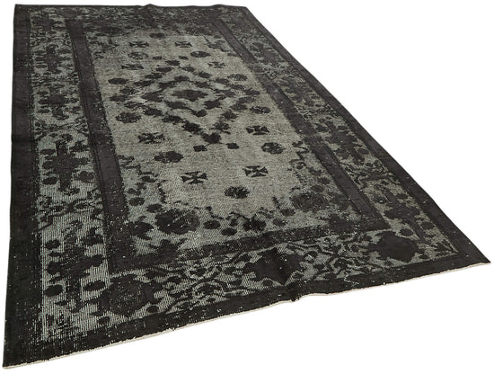 6x10 Vintage Hand-Carved Turkish Rug - 47061