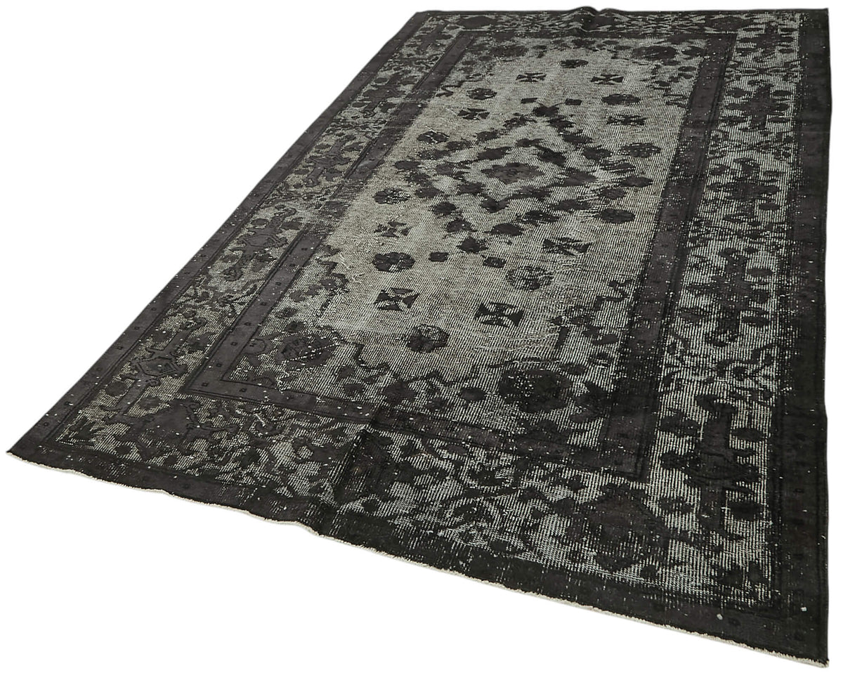 6x10 Vintage Hand-Carved Turkish Rug - 47061