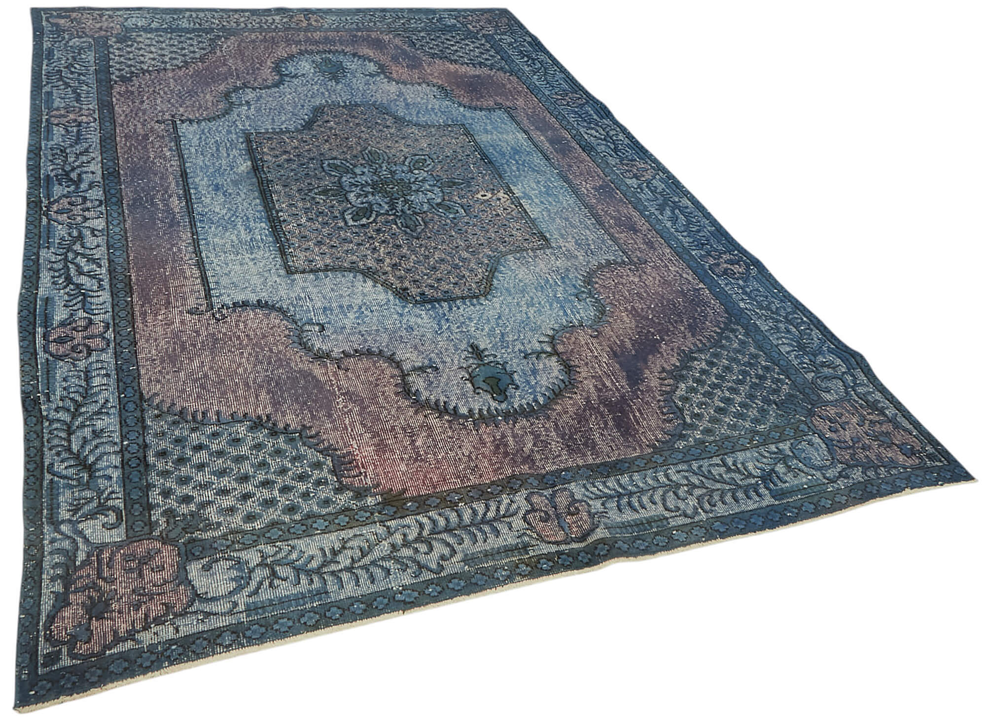 6x10 Vintage Hand-Carved Turkish Rug - 47062