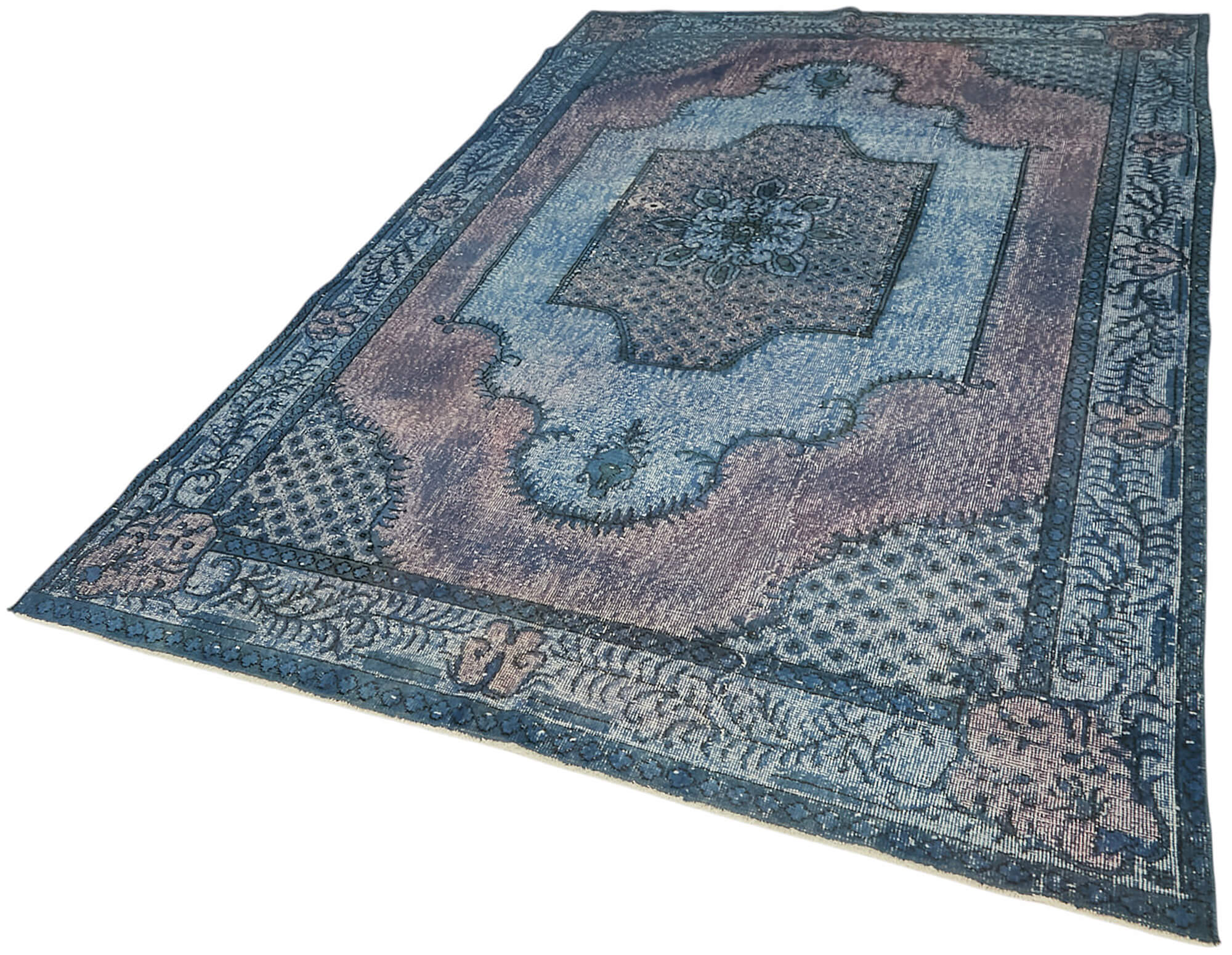 6x10 Vintage Hand-Carved Turkish Rug - 47062