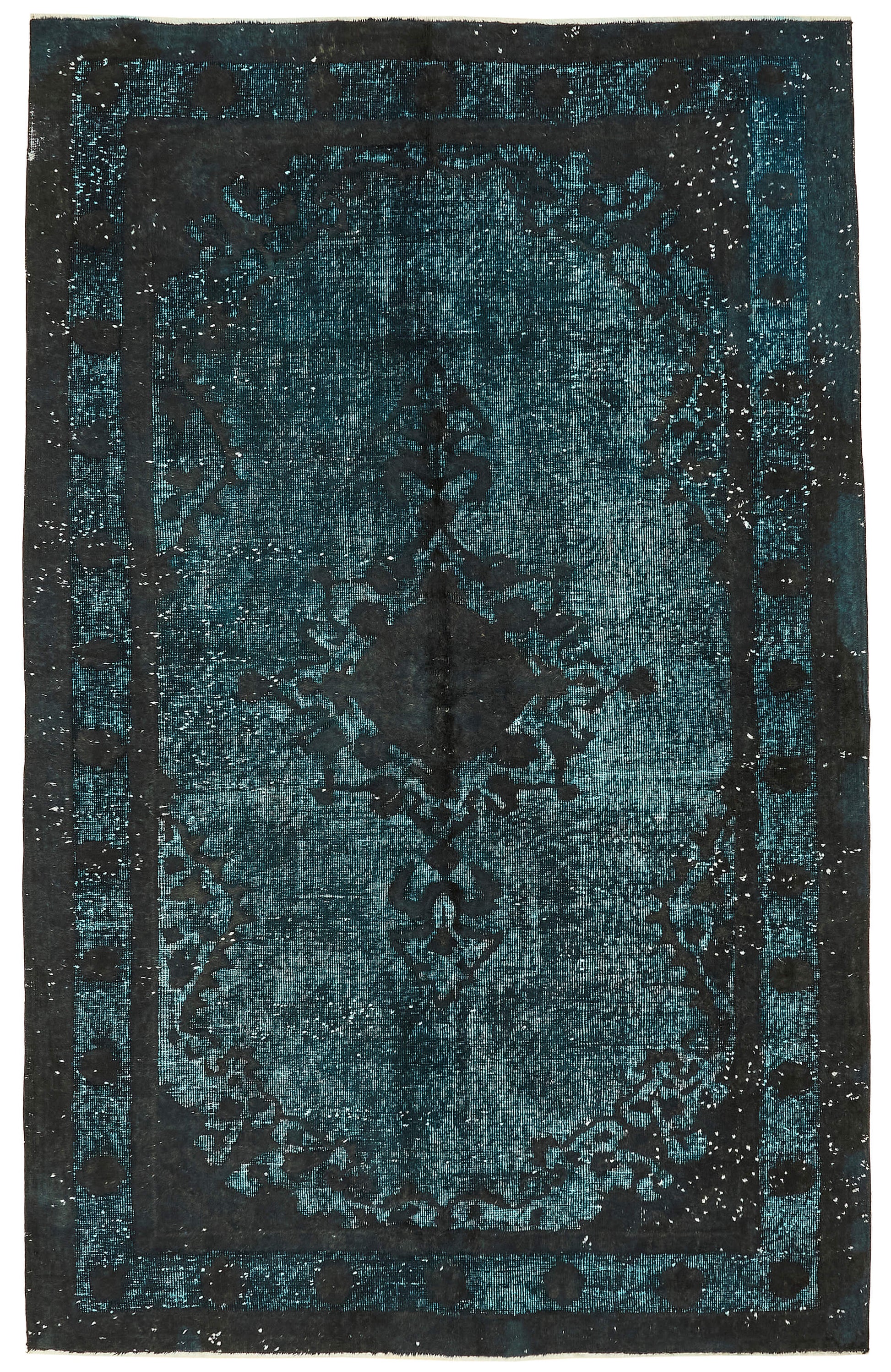 5x8 Vintage Hand-Carved Turkish Rug - 47063