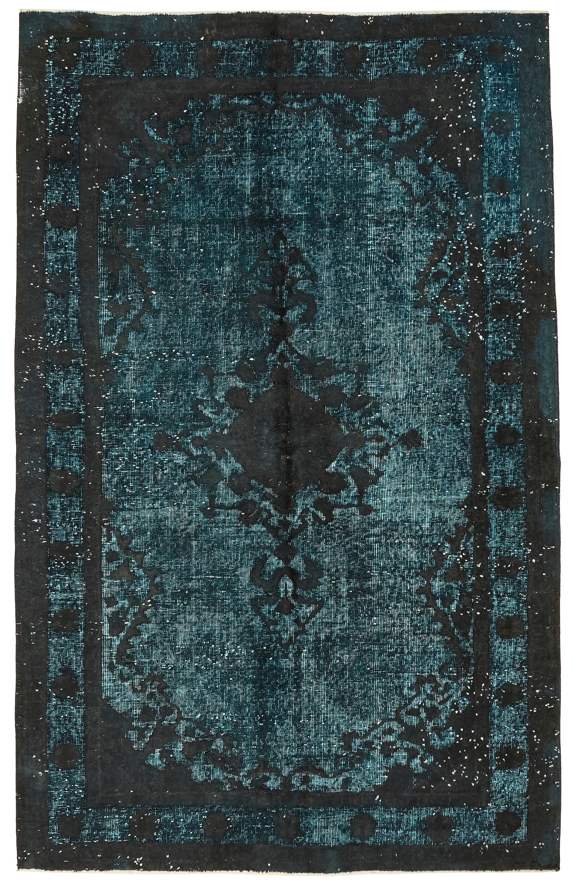 5x8 Vintage Hand-Carved Turkish Rug - 47063