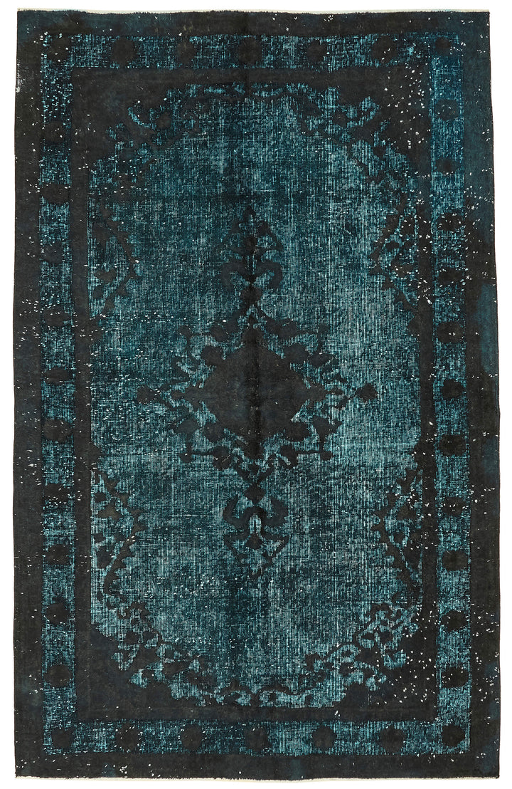 5x8 Vintage Hand-Carved Turkish Rug - 47063