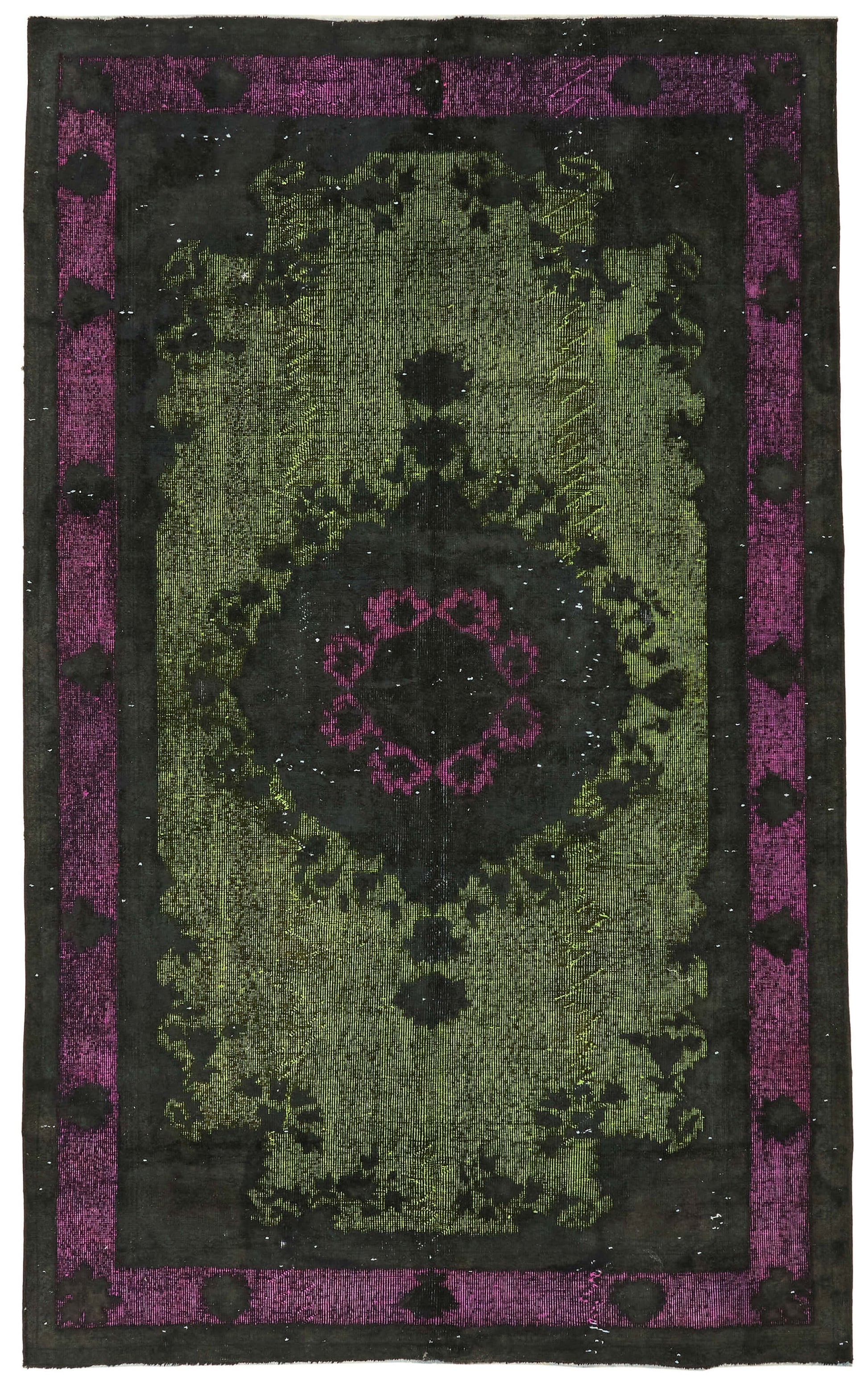 5x9 Vintage Hand-Carved Turkish Rug - 47065