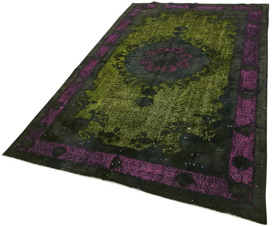 5x9 Vintage Hand-Carved Turkish Rug - 47065