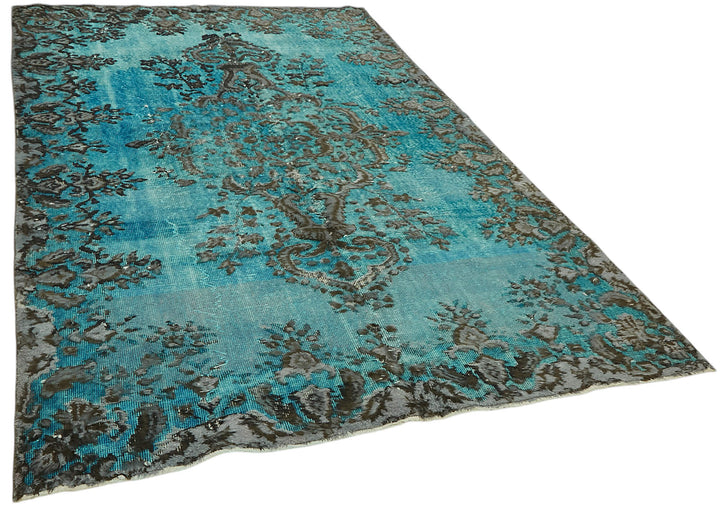 6x9 Vintage Hand-Carved Turkish Rug - 47066