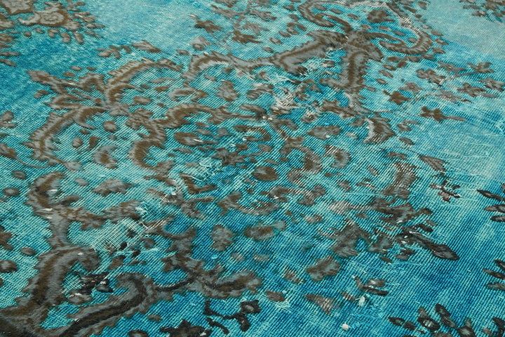 6x9 Vintage Hand-Carved Turkish Rug - 47066