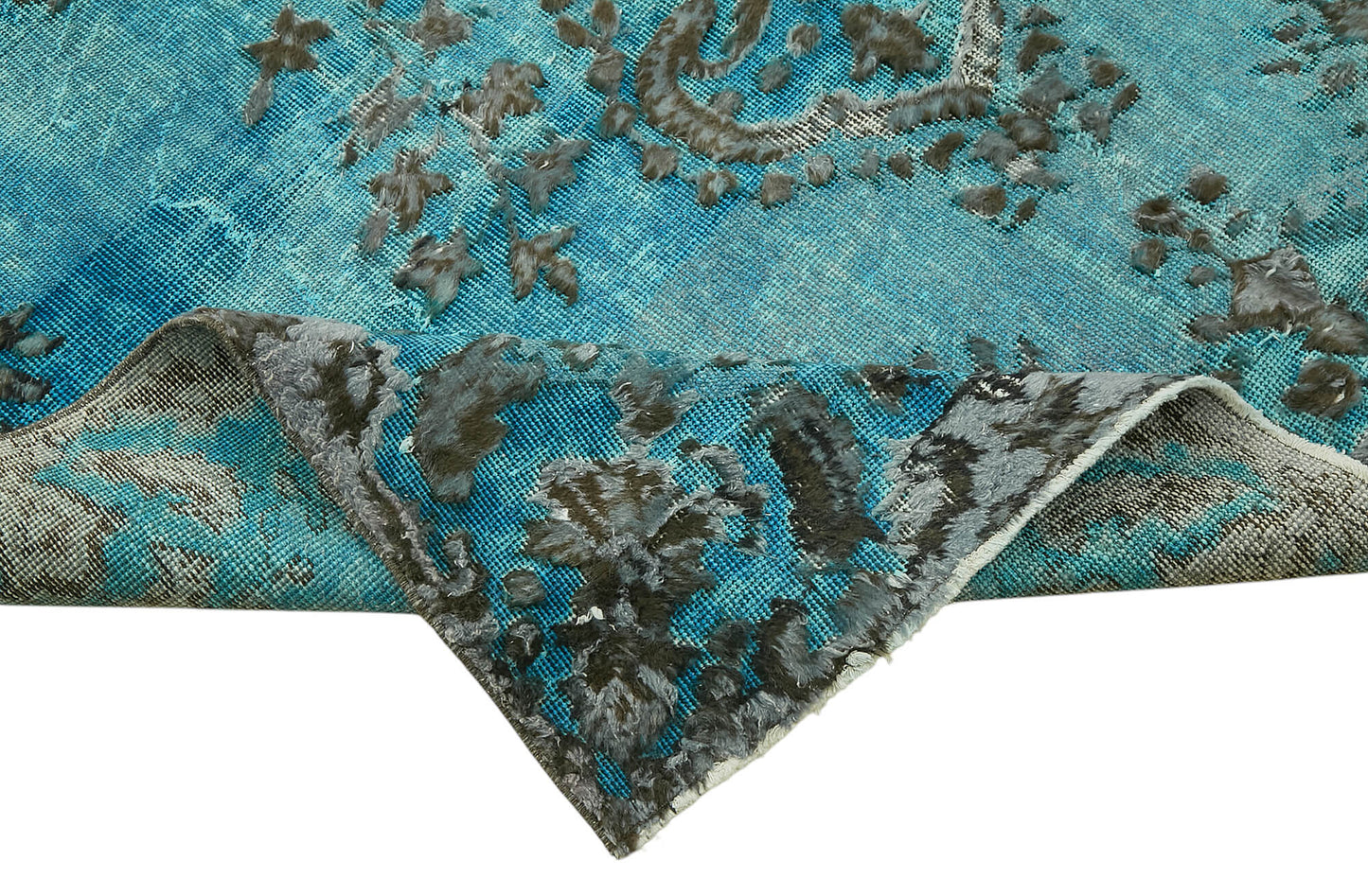 6x9 Vintage Hand-Carved Turkish Rug - 47066