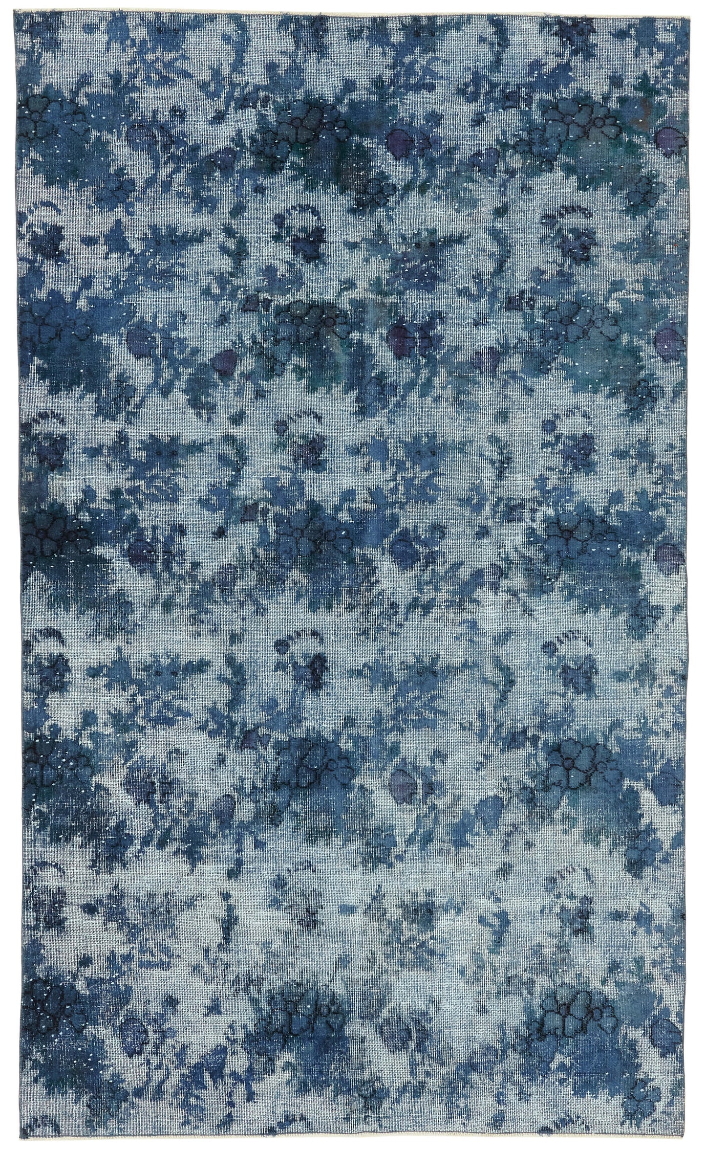 5x9 Vintage Hand-Carved Turkish Rug - 47067