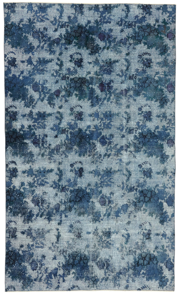 5x9 Vintage Hand-Carved Turkish Rug - 47067