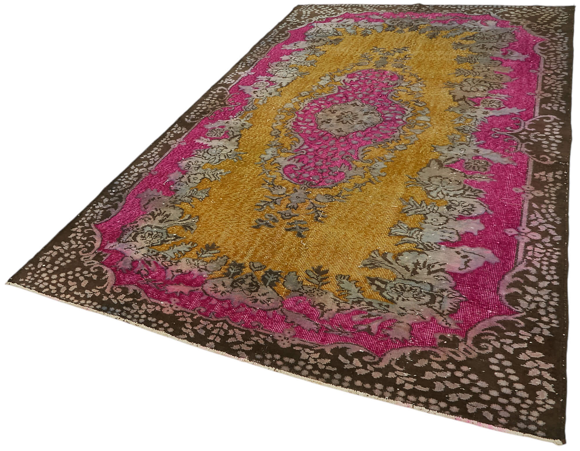 6x10 Vintage Hand-Carved Turkish Rug - 47072