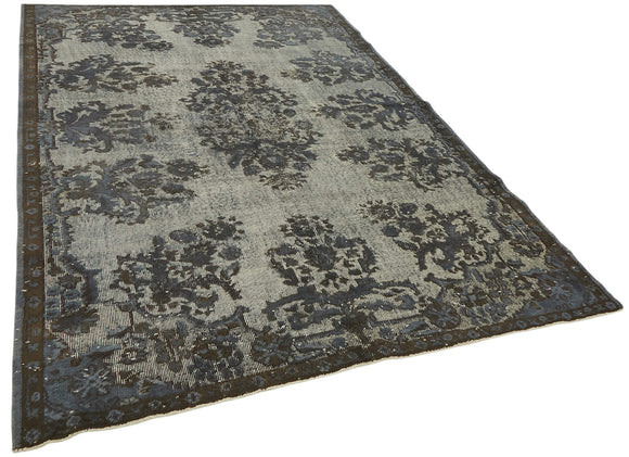 6x9 Vintage Hand-Carved Turkish Rug - 47076