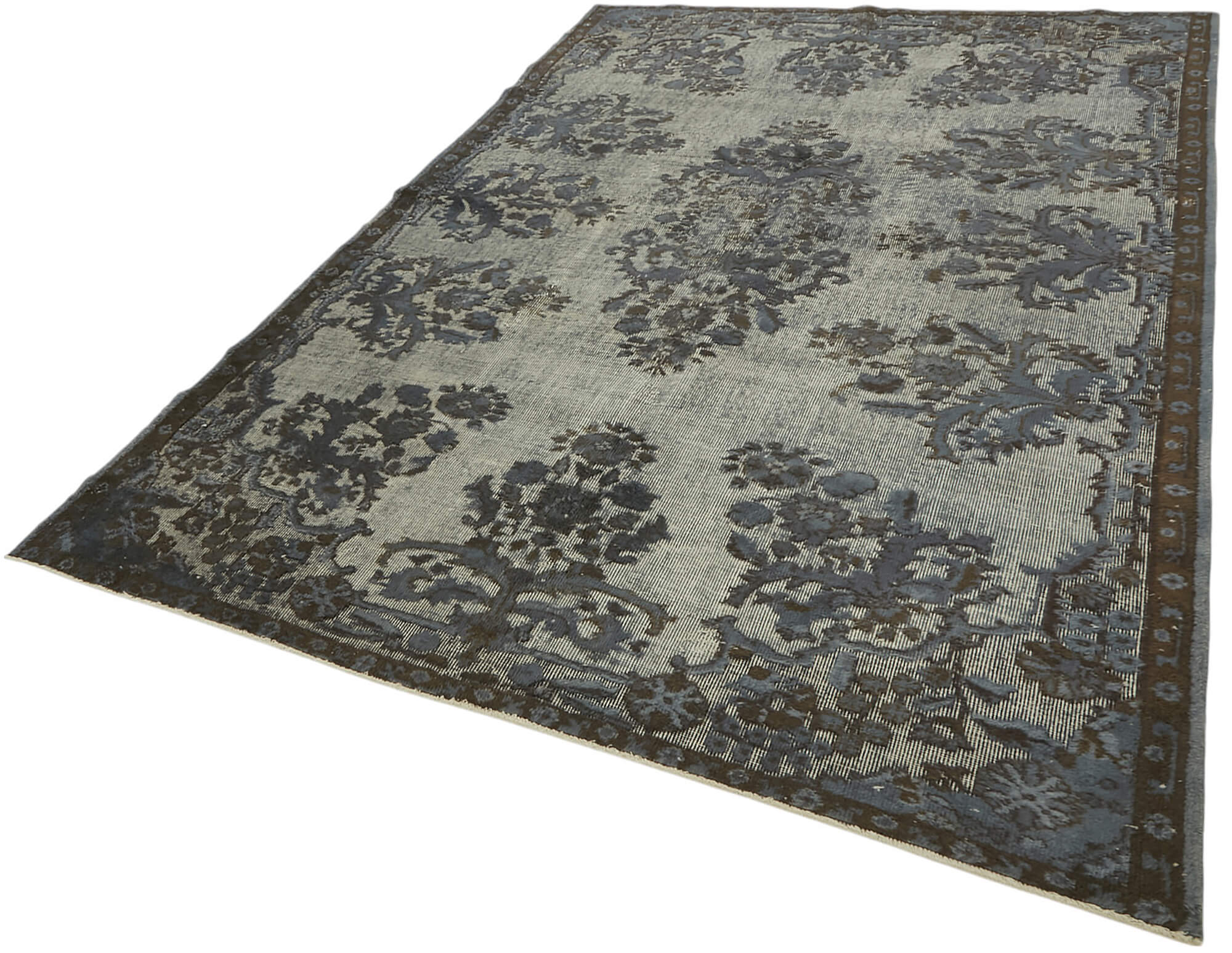 6x9 Vintage Hand-Carved Turkish Rug - 47076