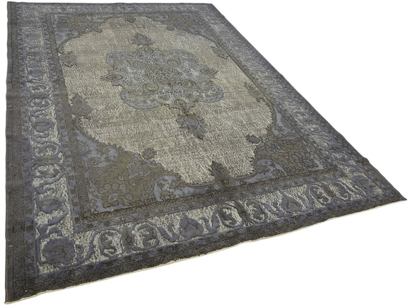 7x10 Vintage Hand-Carved Turkish Rug - 47077