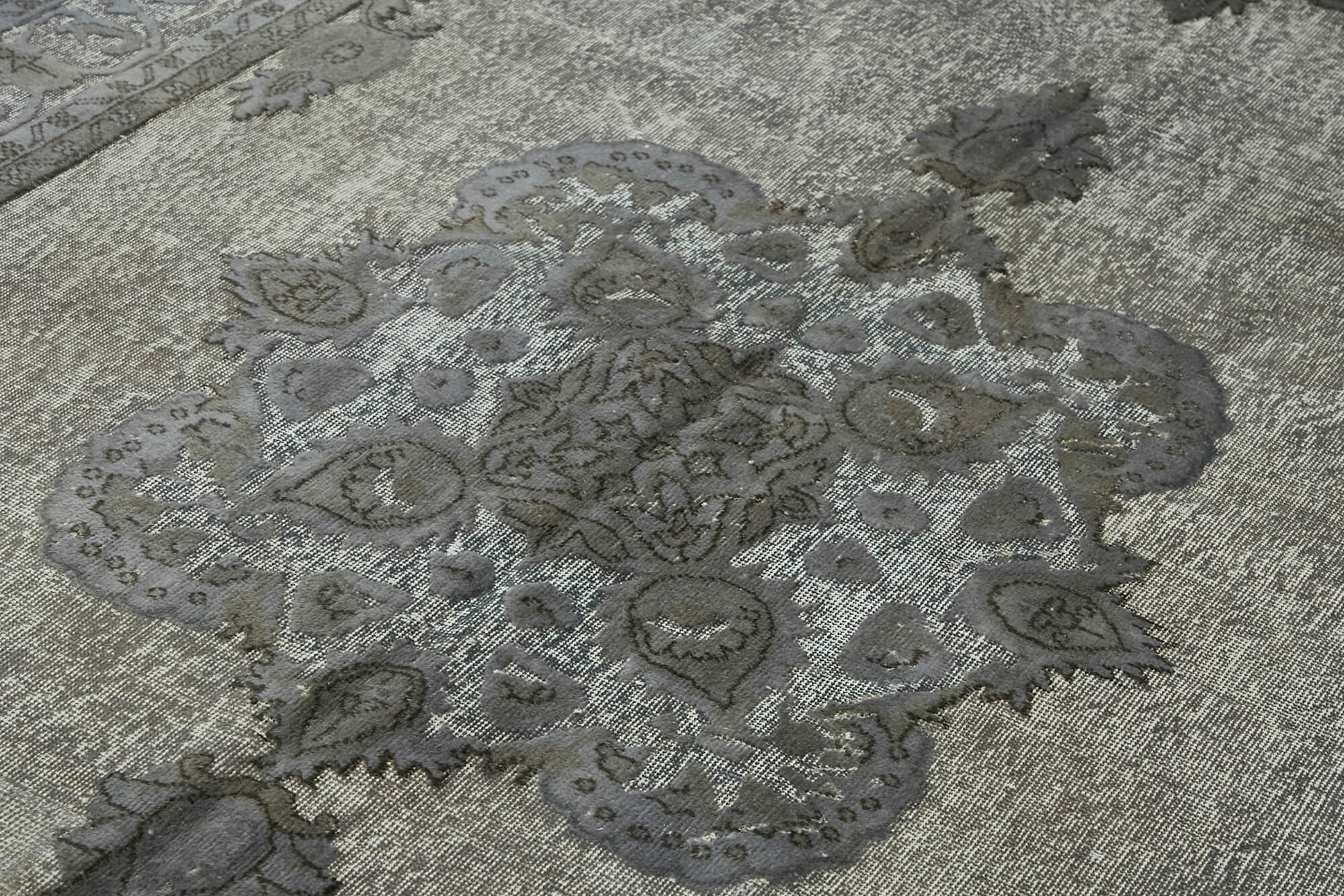 7x10 Vintage Hand-Carved Turkish Rug - 47077