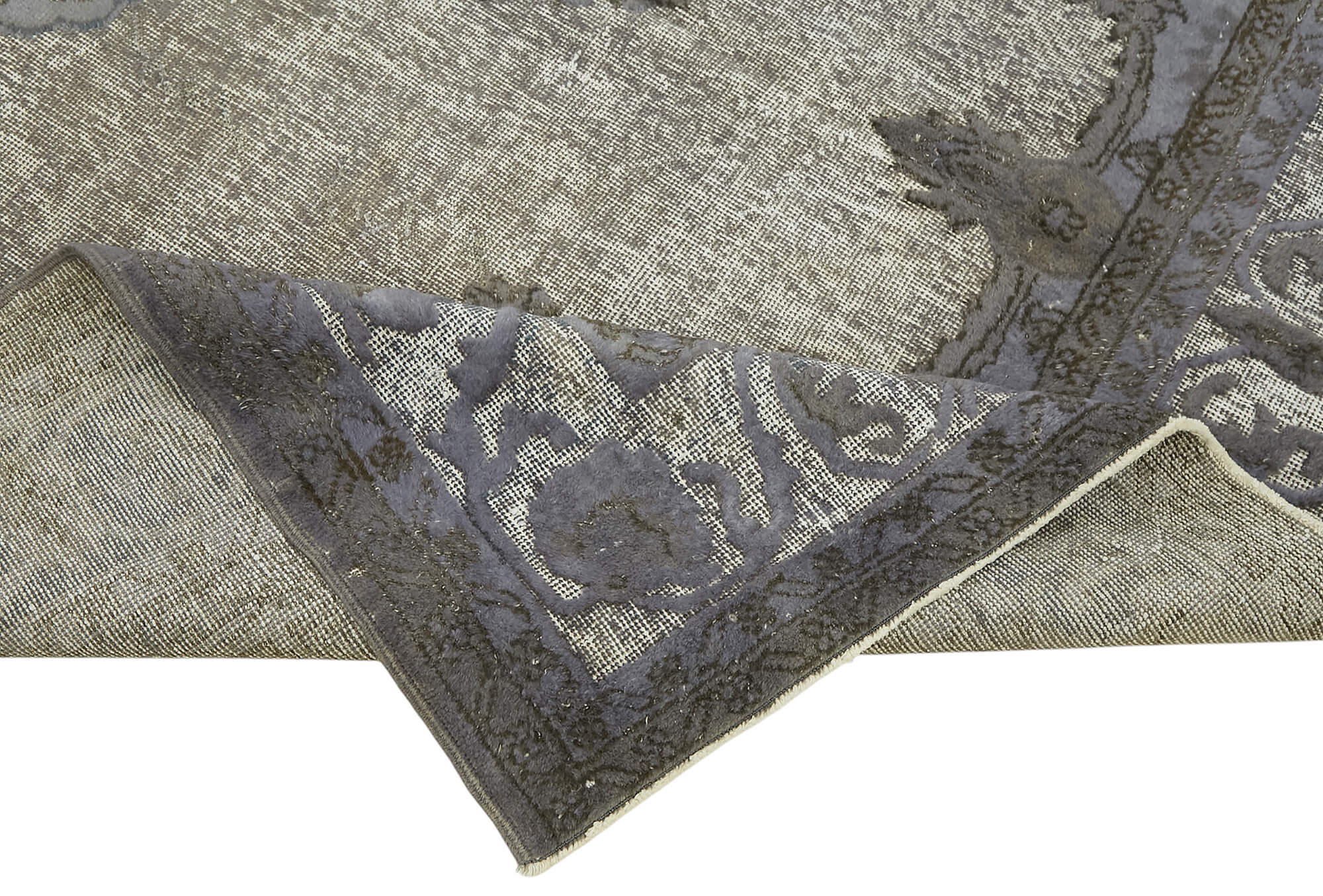 7x10 Vintage Hand-Carved Turkish Rug - 47077
