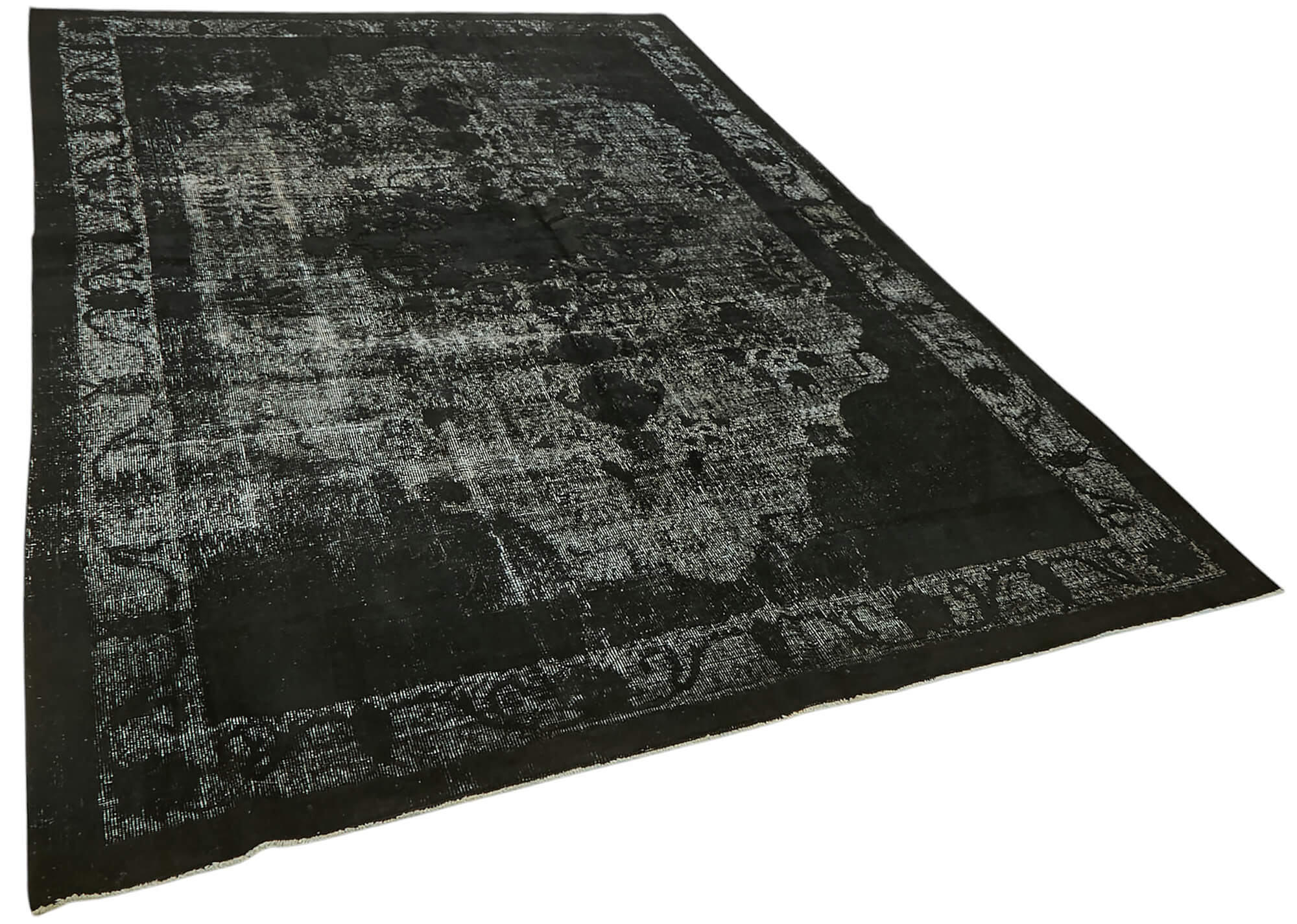 7x10 Vintage Hand-Carved Turkish Rug - 47078