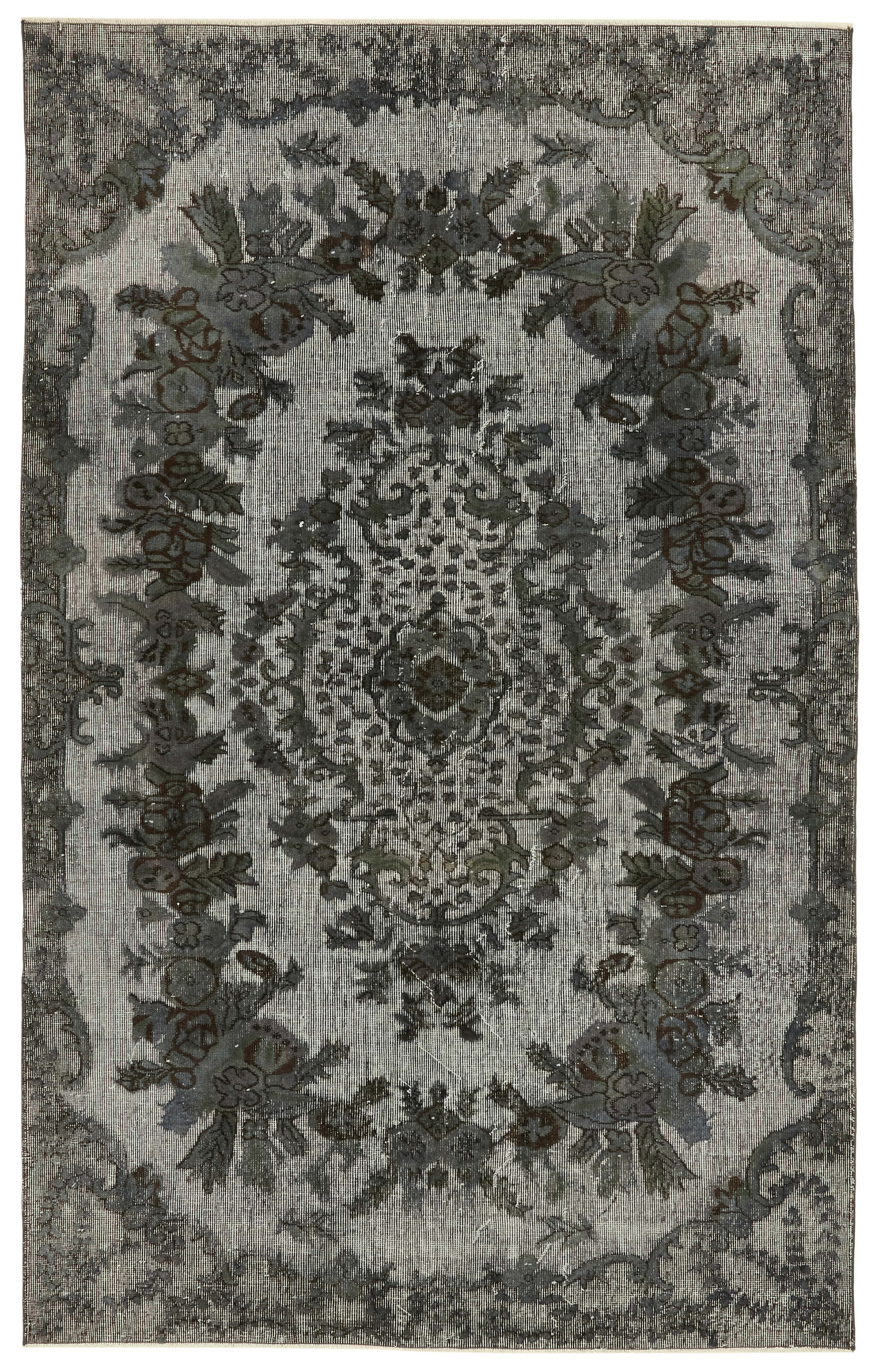 5x8 Vintage Hand-Carved Turkish Rug - 47079