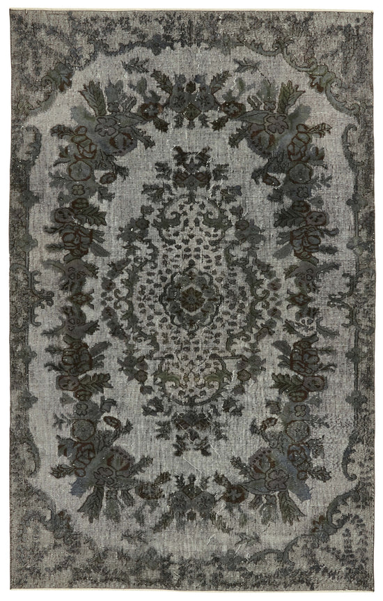5x8 Vintage Hand-Carved Turkish Rug - 47079