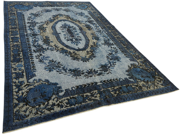 6x10 Vintage Hand-Carved Turkish Rug - 47080