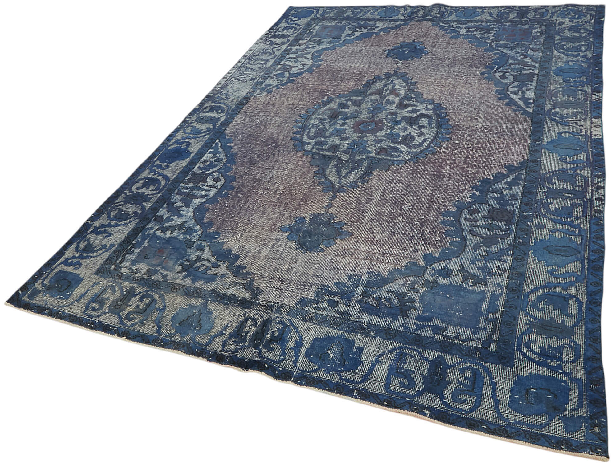 6x9 Vintage Hand-Carved Turkish Rug - 47081