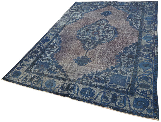 6x9 Vintage Hand-Carved Turkish Rug - 47081