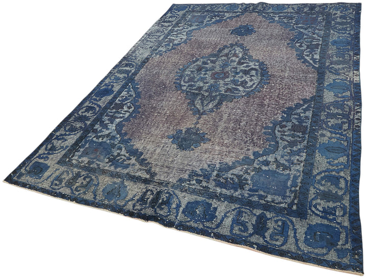6x9 Vintage Hand-Carved Turkish Rug - 47081