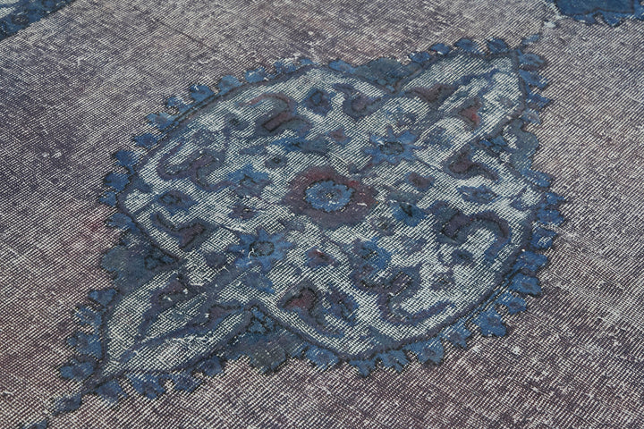 6x9 Vintage Hand-Carved Turkish Rug - 47081