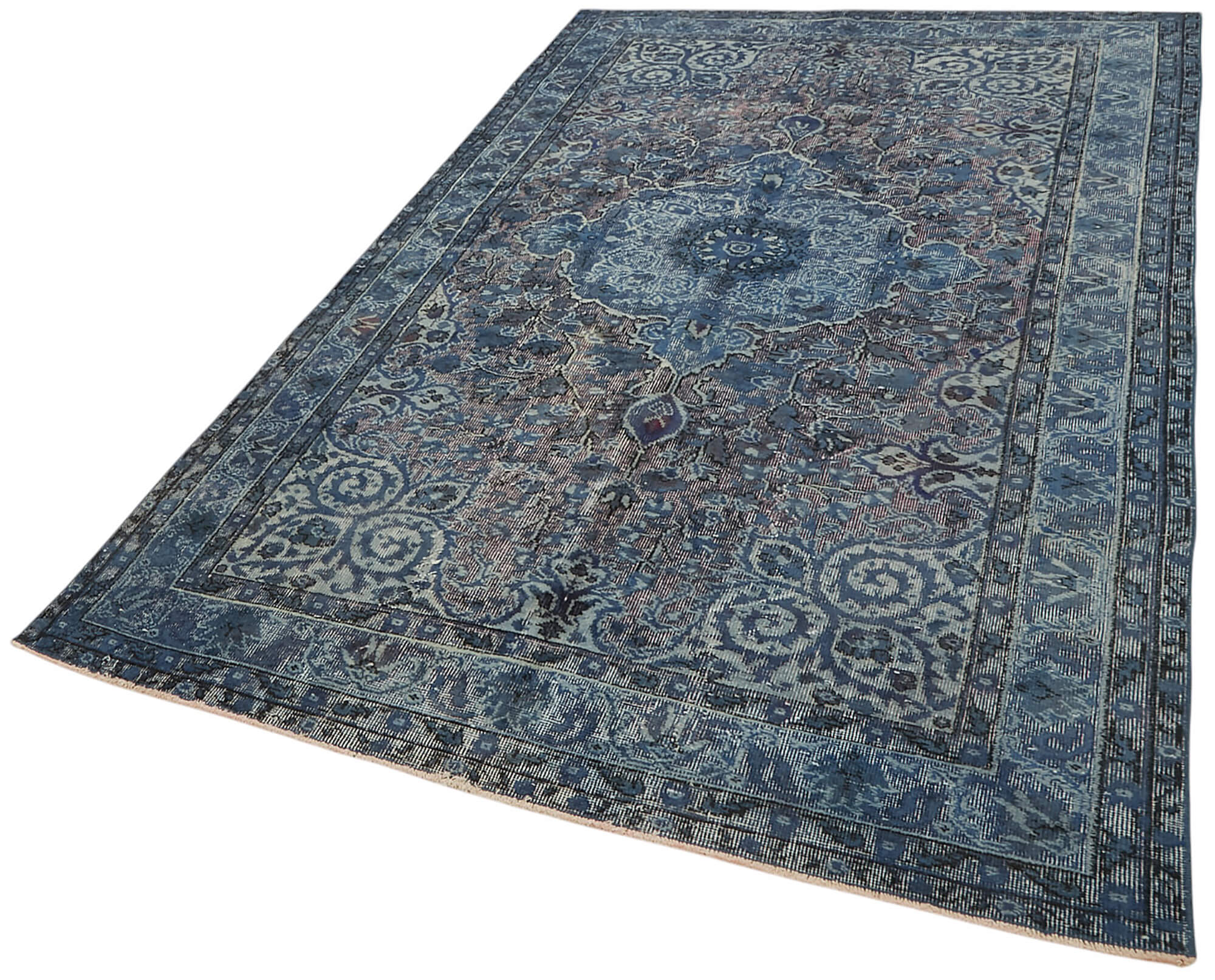 5x9 Vintage Hand-Carved Turkish Rug - 47083