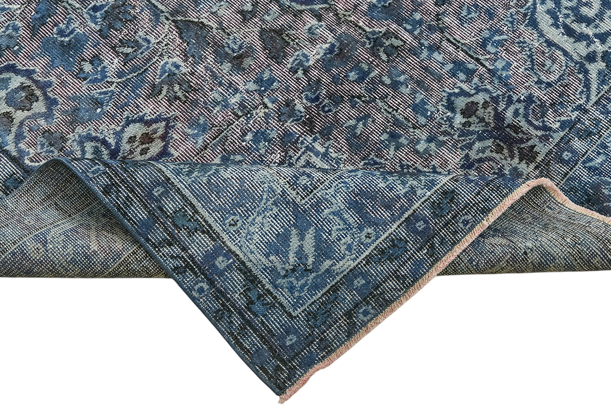 5x9 Vintage Hand-Carved Turkish Rug - 47083