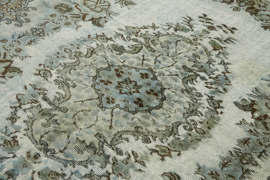 6x9 Vintage Hand-Carved Turkish Rug - 47085