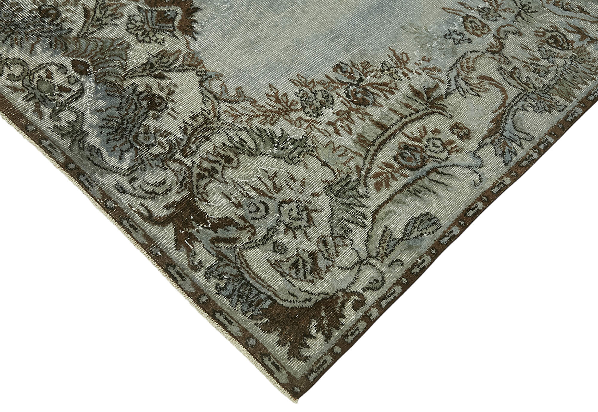 6x9 Vintage Hand-Carved Turkish Rug - 47086