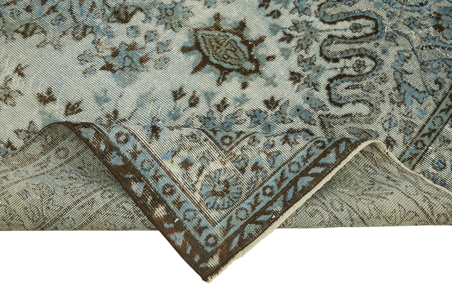 5x9 Vintage Hand-Carved Turkish Rug - 47087