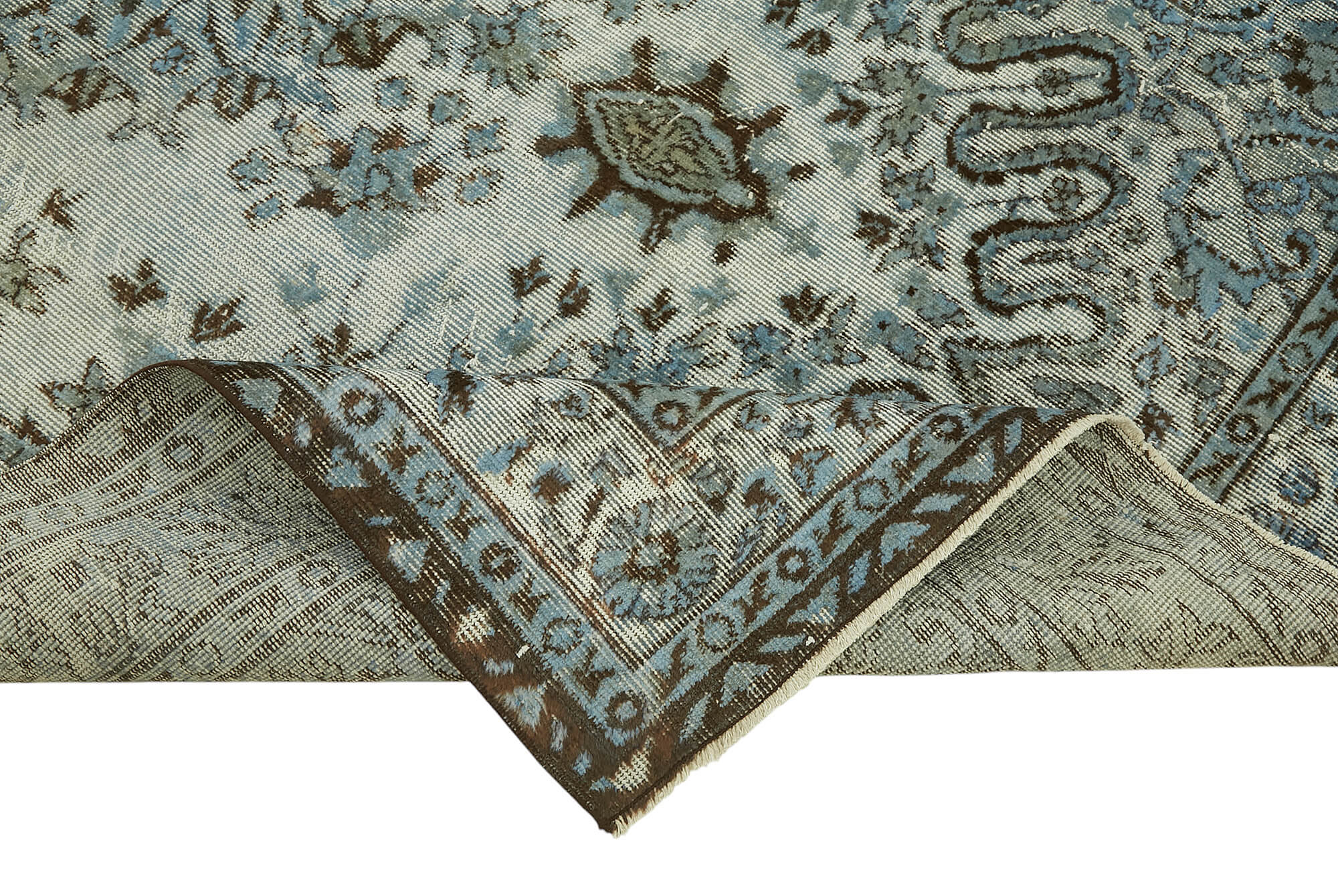 5x9 Vintage Hand-Carved Turkish Rug - 47087