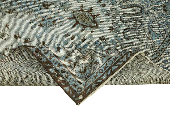 5x9 Vintage Hand-Carved Turkish Rug - 47087