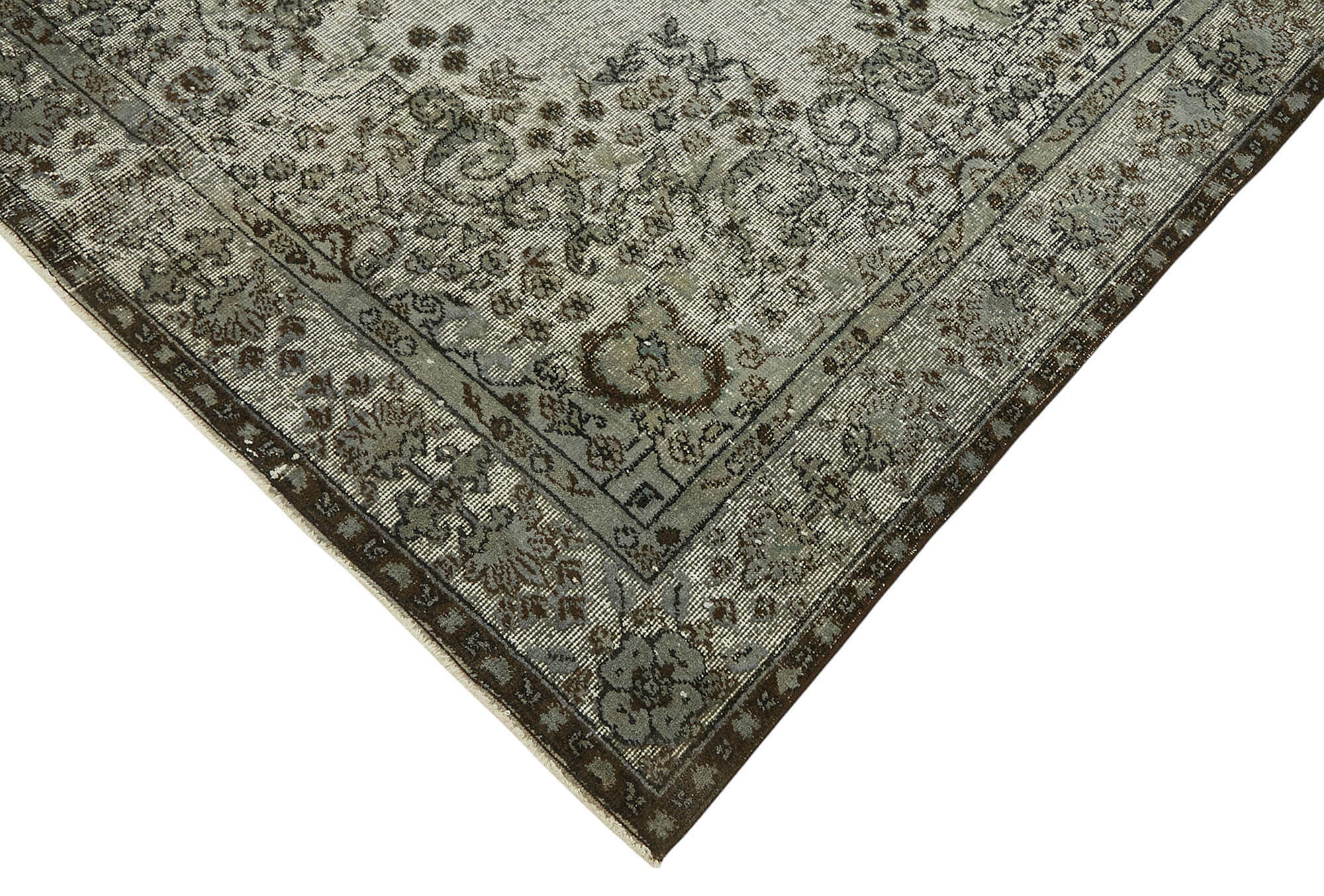 6x11 Vintage Hand-Carved Turkish Rug - 47088
