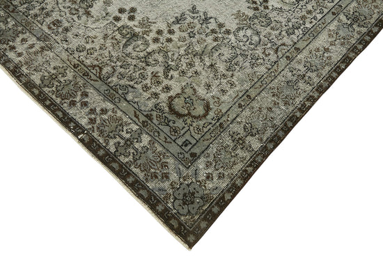 6x11 Vintage Hand-Carved Turkish Rug - 47088