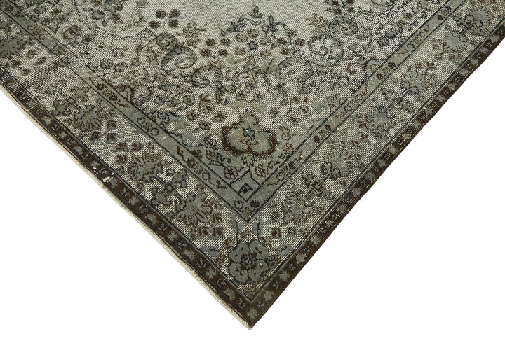 6x11 Vintage Hand-Carved Turkish Rug - 47088