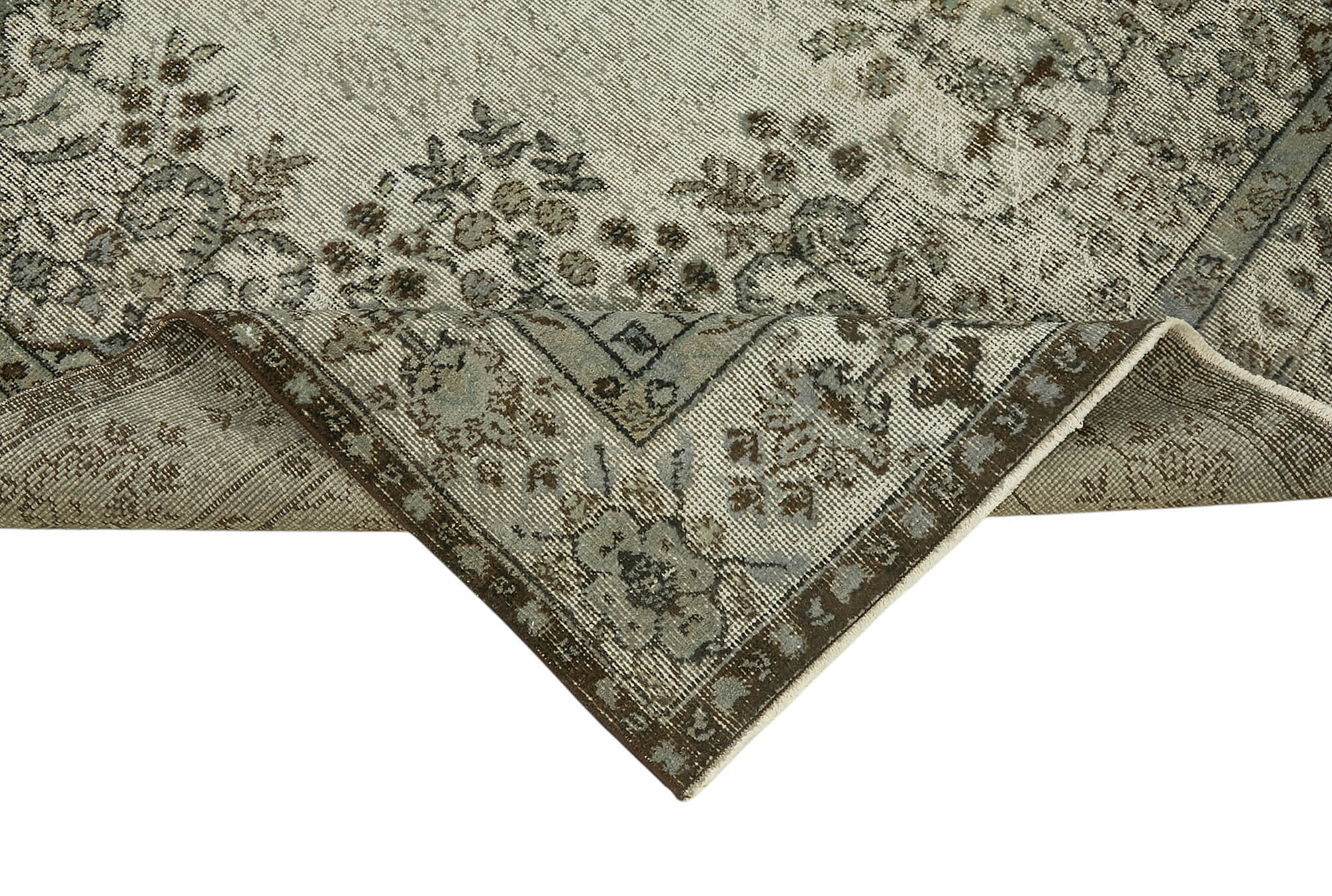 6x11 Vintage Hand-Carved Turkish Rug - 47088