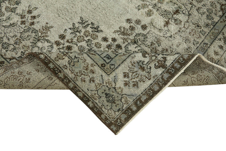 6x11 Vintage Hand-Carved Turkish Rug - 47088