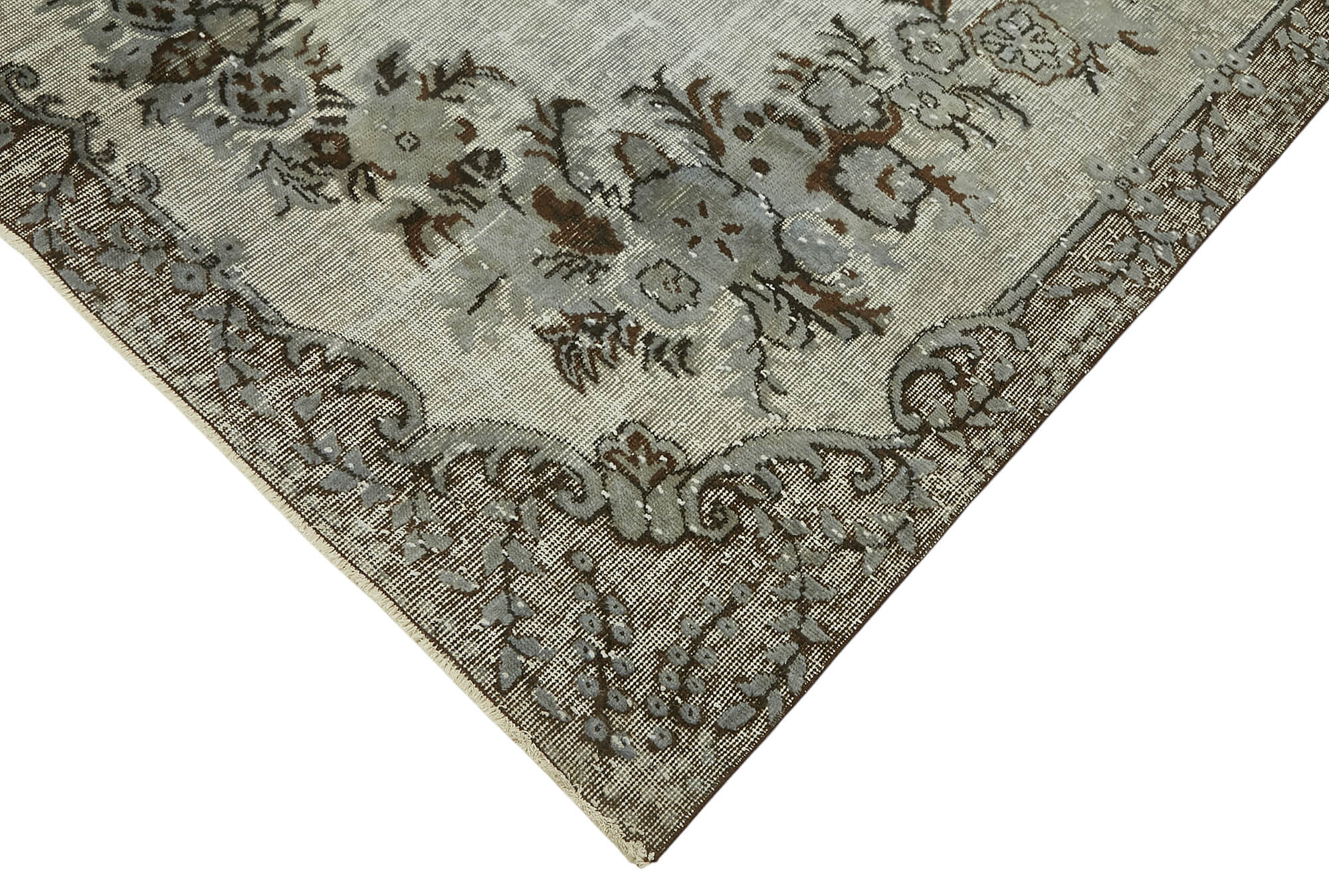 6x10 Vintage Hand-Carved Turkish Rug - 47089