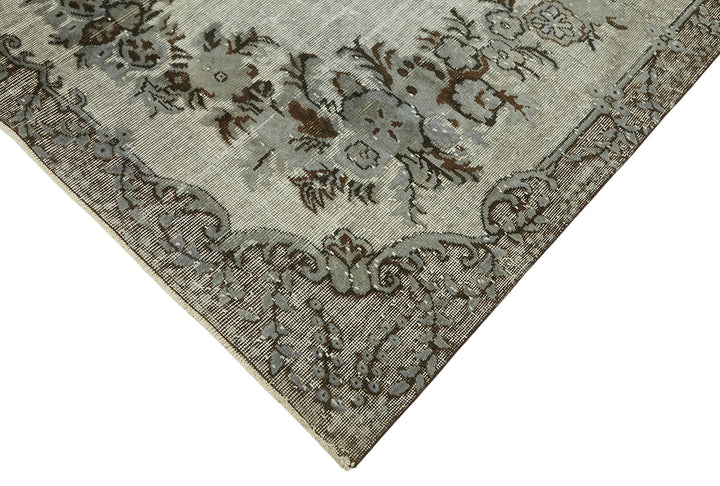 6x10 Vintage Hand-Carved Turkish Rug - 47089